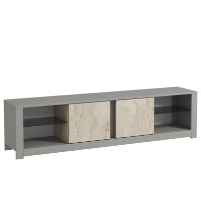 HABITAT ET JARDIN Meuble Tv En Bois ""aydos"" 180 X 35 X 45 Cm - Gris