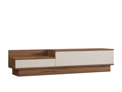 HANAH HOME Meuble TV en bois Barko - 160 x 35 x 35 cm - Pin atlantiqueBlanc