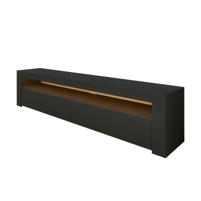 HABITAT ET JARDIN Meuble TV en bois ""Bati"" - 150 x 36 x 46 cm - Gris anthracite