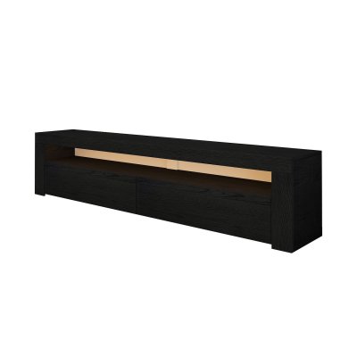 HABITAT ET JARDIN Meuble TV en bois ""Bati"" - 150 x 36 x 46 cm - Noir