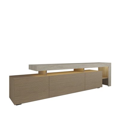 HANAH HOME Meuble TV en bois Beliz - 192 x 37 x 53 cm - Beige