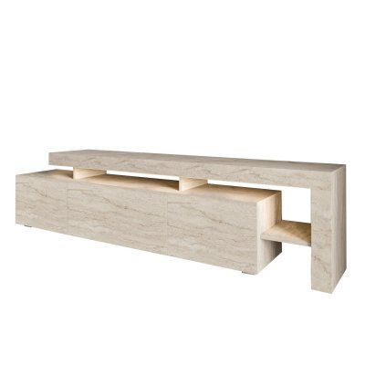 HANAH HOME Meuble Tv En Bois ""beliz"" - 192 X 37 X 53 Cm - Travertin