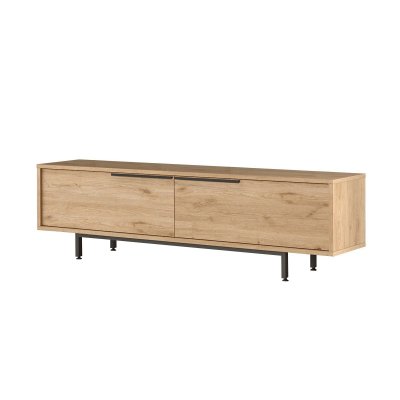 HANAH HOME Meuble TV en bois ""Calvin"" - 160 x 35 x 45 cm - Marron
