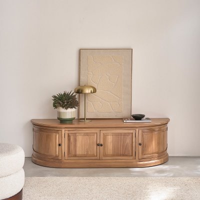 BERAH GETAH Meuble tv en bois de teck 160 cm