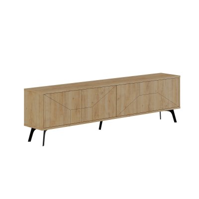 HANAH HOME Meuble Tv En Bois ""dune"" - 180 X 29 X 50 Cm - Beige