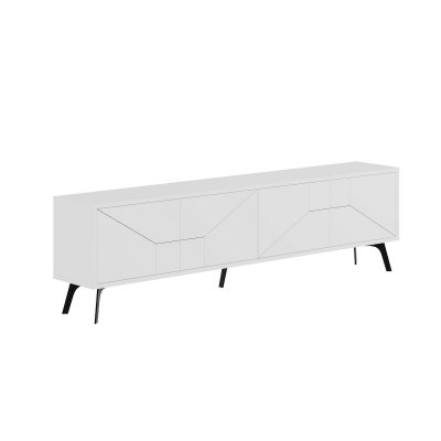 HABITAT ET JARDIN Meuble TV en bois ""Dune"" - 180 x 29 x 50 cm - Blanc