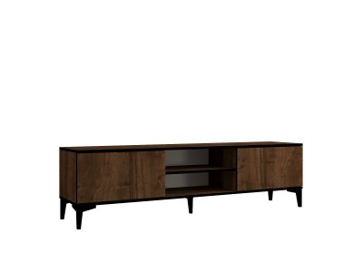 HANAH HOME Meuble Tv En Bois ""erem"" - 180 X 40 X 45 Cm - Noyernoir