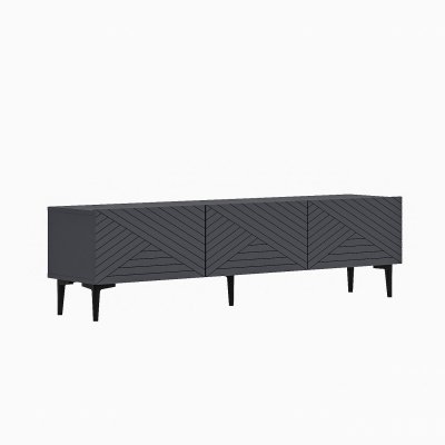HABITAT ET JARDIN Meuble Tv En Bois ""felix"" 160 X 31,4 X 44,1 Cm - Anthracite