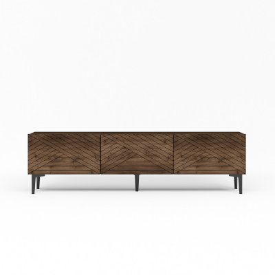 HANAH HOME Meuble TV en bois ""Felix"" - 160 x 31 x 44 cm - Marron