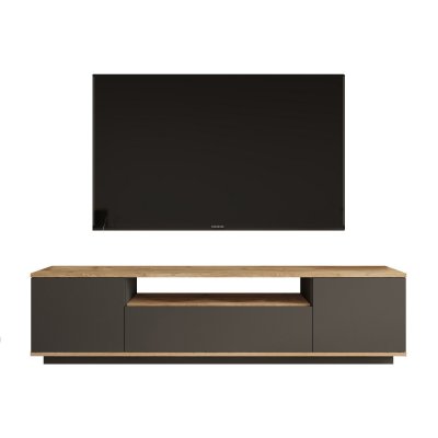 HABITAT ET JARDIN Meuble Tv En Bois ""fr7"" - 180 X 44 X 44 Cm - Pin Atlantiqueanthracite