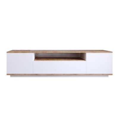 HANAH HOME Meuble TV en bois ""FR7"" - 180 x 44 x 44 cm - Pin atlantiqueBlanc