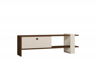 HANAH HOME Meuble TV en bois ""Gaye"" - 120 x 25 x 36 cm - Blanc