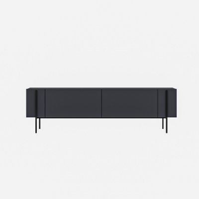 HANAH HOME Meuble Tv En Bois ""herman"" - 160 X 31 X 45 Cm - Gris Anthracite