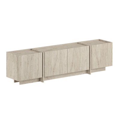 HANAH HOME Meuble Tv En Bois ""lowen"" - 180 X 35 X 46 Cm - Travertin