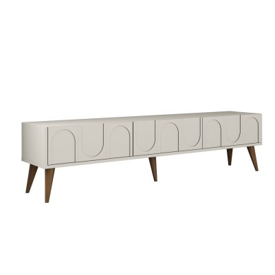 HANAH HOME Meuble TV en bois ""Lyon"" - 180 x 35 x 44 cm - Cr&egrave;meNoix