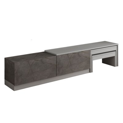 HABITAT ET JARDIN Meuble Tv En Bois ""nest"" - 180 X 30 X 36 Cm - Gris