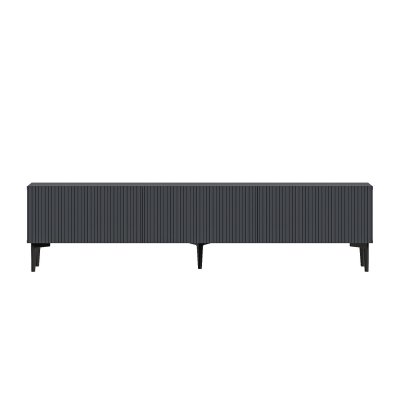HABITAT ET JARDIN Meuble TV en bois ""Oscar"" - 180 x 31 x 45 cm - Gris anthracite