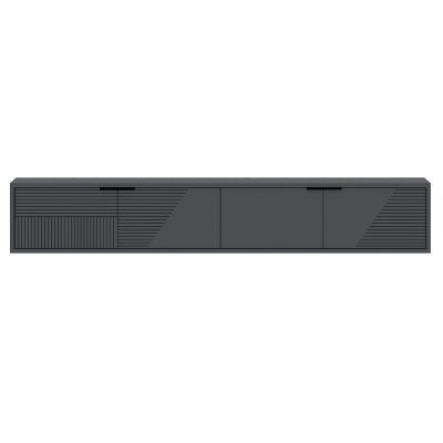 HABITAT ET JARDIN Meuble TV en bois ""Parla"" 180 x 30 x 30 cm - Anthracite