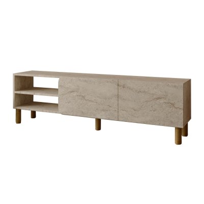 HANAH HOME Meuble Tv En Bois ""river"" - 150 X 31 X 48 Cm - Travertin