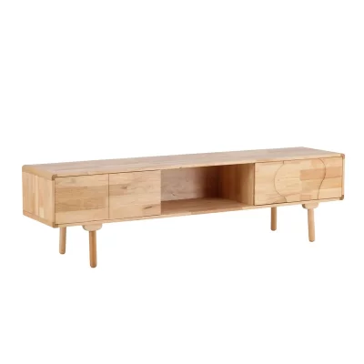 PARIS PRIX Meuble Tv En Bois ""sk&auml;rhamn"" 200cm Naturel