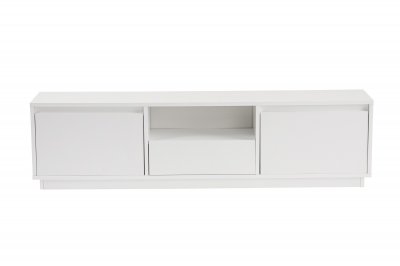 HANAH HOME Meuble Tv En Bois ""vanguard"" - 160 X 29 X 42 Cm - Blanc Naturel