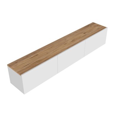 HANAH HOME Meuble Tv En Bois ""west"" - 150 X 32 X 30 Cm - Pin Blanc De L'atlantique