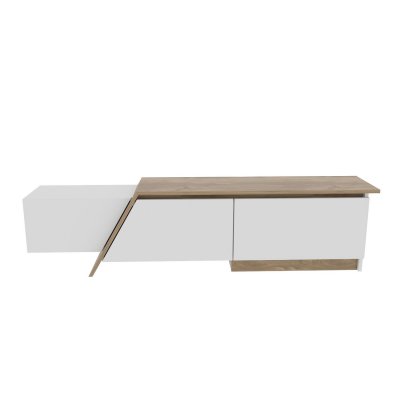 HABITAT ET JARDIN Meuble Tv En Bois ""zonas"" - 180 X 35 X 28 Cm - Blanc