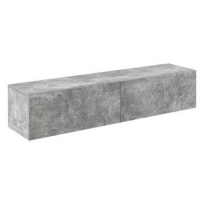 EN.CASA Meuble TV Evaton 140 x 33 x 30 cm Effet B&eacute;ton []