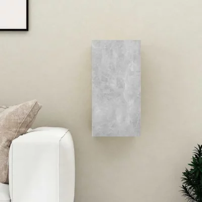 VIDAXL Meuble TV Gris b&eacute;ton 30,5x30x60 cm Agglom&eacute;r&eacute;