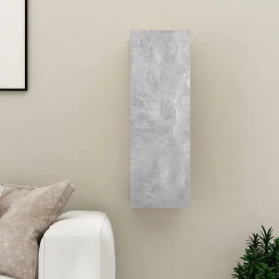 VIDAXL Meuble tv Gris b&eacute;ton 30,5x30x90 cm Agglom&eacute;r&eacute;  Gris b&eacute;ton