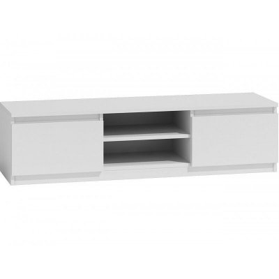 HUCOCO Meuble TV moderne pour salon 140 cm - Blanc