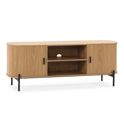 VS VENTA STOCK Meuble Tv M&oacute;naco 2 portes effet Ch&ecirc;ne