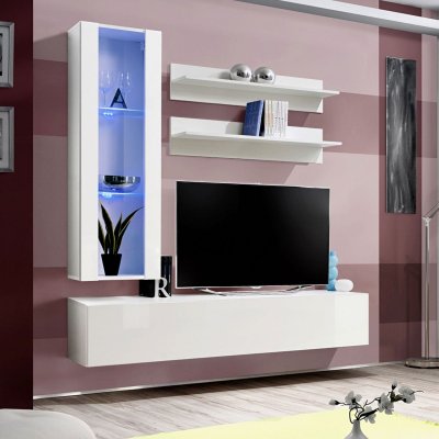PARIS PRIX Meuble tv mural design fly ii 170cm blanc
