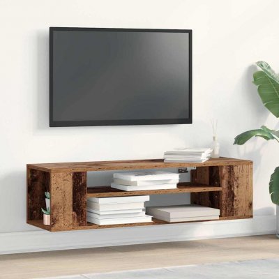 VIDAXL Meuble tv mural en bois ancien 100x30x26,5 cm en bois d ing&eacute;nierie