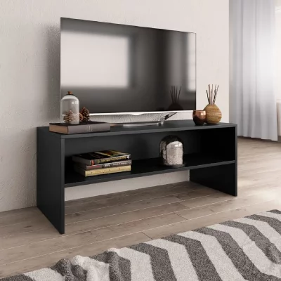 VIDAXL Meuble tv Noir 100 x 40 x 40 cm Agglom&eacute;r&eacute;  Noir