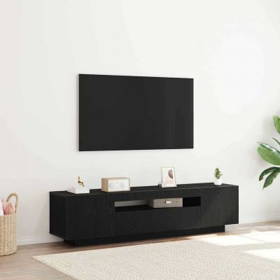VIDAXL Meuble TV Noir 160 x 35 x 40 cm Bois d'ing&eacute;nierie 
