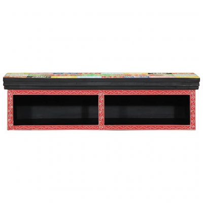  Meuble Tv Suspendu Vidaxl Multicolore 80x30x22 Cm En Bois D'ing&eacute;nierie