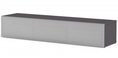 MELICONI Meuble TV tissu acoustique et m&eacute;lamin&eacute; gris Philladelphie 160 cm