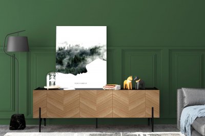 CONCEPT USINE Meuble TV vintage avec placard SEQUOIA 180 x 41 x 60 cm