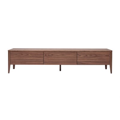 MILIBOO Meuble TV vintage noyer 3 tiroirs L180 cm BENJA - Noyer
