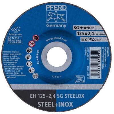 PFERD Meule &agrave; tron&ccedil;onner coud&eacute;e A46RSG-INOX 125x2