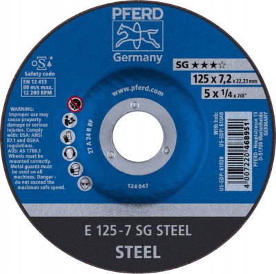 PFERD Meule d'&eacute;barbage coud&eacute;e A24RSG 125x7mm  1 PCS