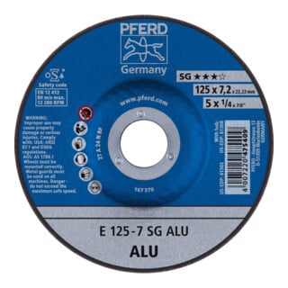 PFERD TOOLS Meule d'&eacute;barbage coud&eacute;e pour aluminium A24NSG 125x7