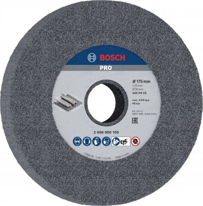 BOSCH Meule pour touret &agrave; meuler 175 mm, 32 mm, 36 1pc