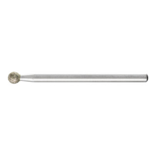 PFERD Meule sur tige diamant D126 forme sph&eacute;rique 4x3mm  1 pcs