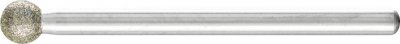PFERD Meule sur tige diamant D126 forme sph&eacute;rique 5x3mm  1 pcs