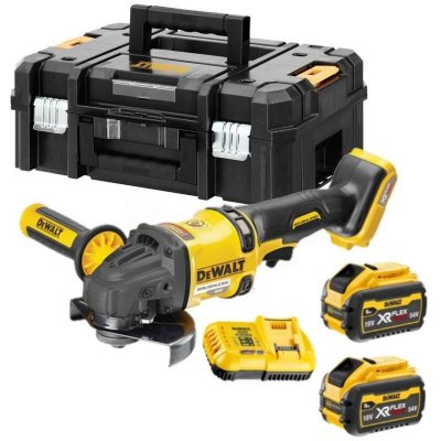 DEWALT Meuleuse d'angle  DCG418X2 &Oslash; 125 mm 54 (2 x 9,0 Ah) V XR Flexvolt en T-Stak