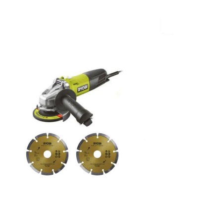RYOBI Meuleuse d'angle  800W 125mm - 2 disques diamants RAG800-125SD2