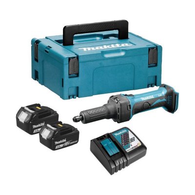 MAKITA Meuleuse droite sans fil lxt 18V Li-Ion (2x 3,0Ah) avec makpac  DGD800RFJ