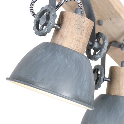 STEINHAUER Mexlite Gearwood plafonnier Gris cm de largeur dimmable r&eacute;glable